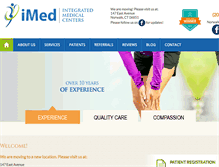 Tablet Screenshot of imedcenters.com